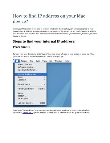 Find manual ip address of a device mac address